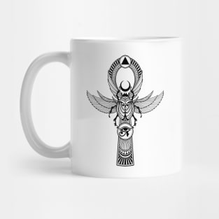 Egyptian Ankh with Scarab Mug